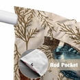 thumbnail image 4 of Swag Valance Curtains for Windows, Vintage Teal Butterfly Light Filtering Kitchen Curtains with Rod Pocket, Vintage Brown Tree Branch Window Treatment Valances for Living Room, 36x45 - 2 PCS, 4 of 9