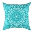 thumbnail image 2 of TreeWool (Pack of 2) Mandala Accent Cotton Decorative Square Throw Pillow Covers (20" x 20", Turquoise), 2 of 6