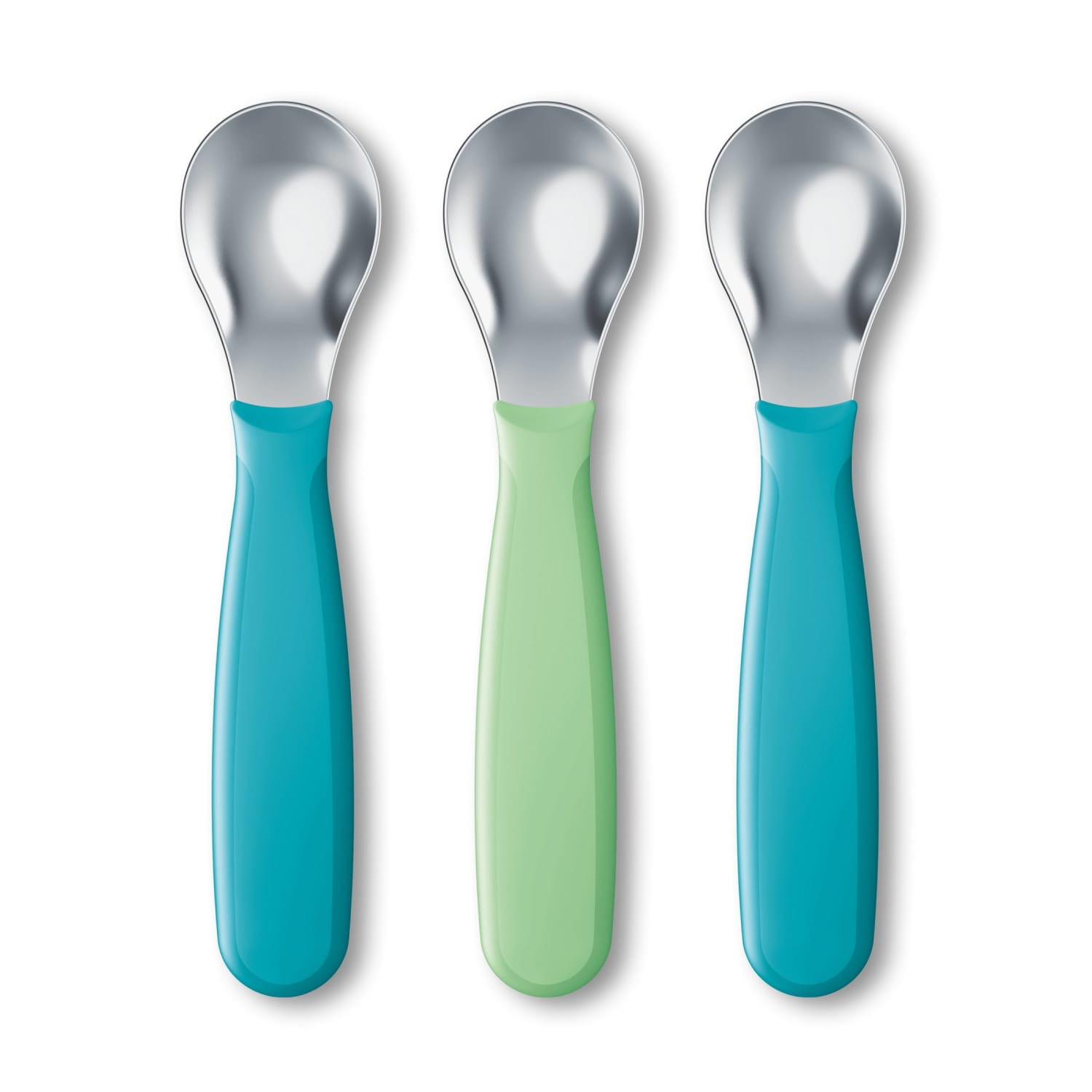 NUK Cutlery Toddler Baby Spoon, BPA Free, 3-Pack, Neutral