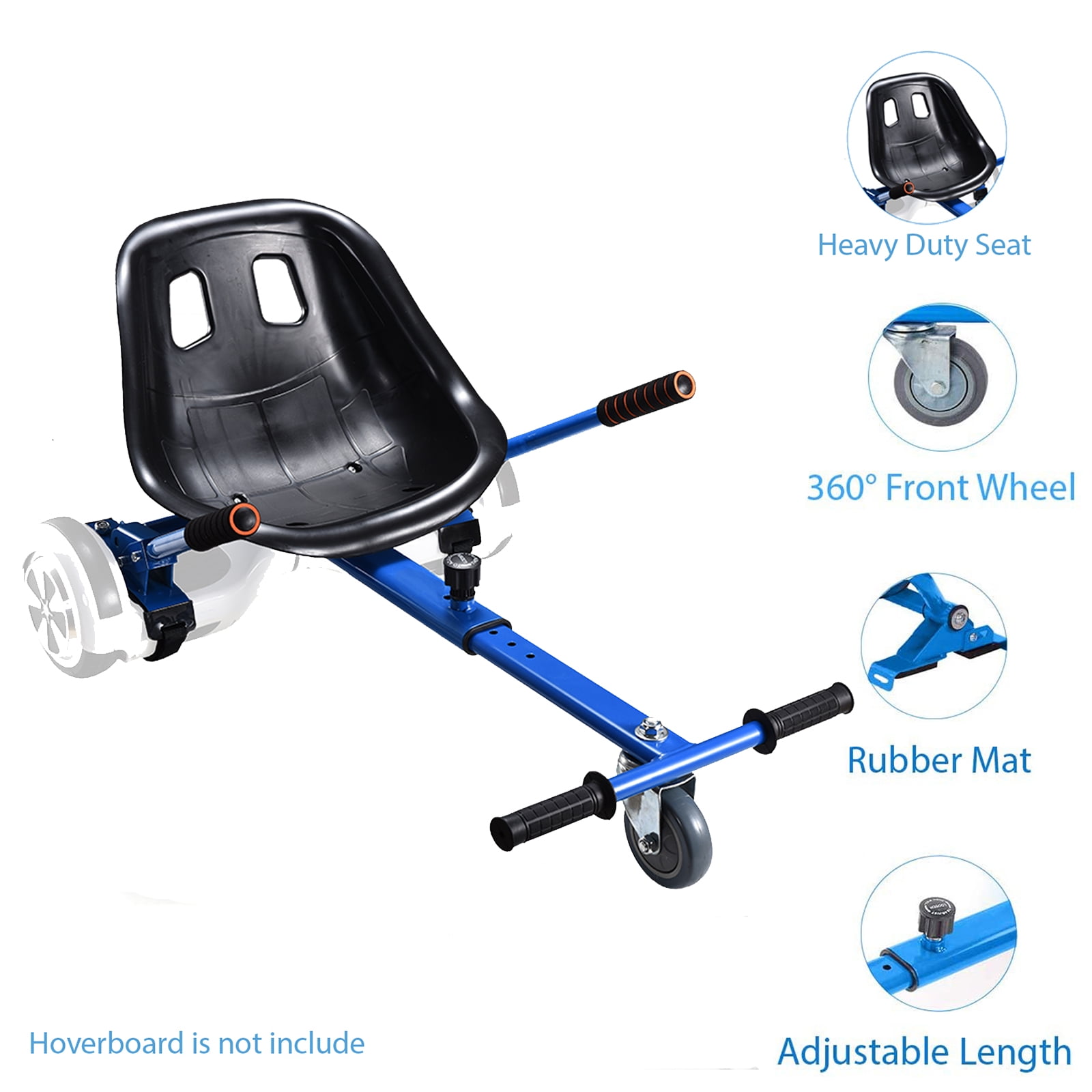 Blue Hoverboard Seat Attachment, Hover Go Kart, Hoverboard Go Cart