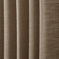 thumbnail image 4 of TWOPAGES Faux Linen Curtain 84 W X 63 L Inch Grommet Hanging Style Room Darkening Privacy Protection Drape for Kitchen, 1 Panel, Rust Brown, 4 of 6