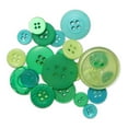 thumbnail image 3 of Unique Creativ Box of Buttons, Green — Assorted Sizes, 65 g (Reusable Clear Box), 3 of 4