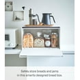 thumbnail image 4 of Yamazaki Home Bread Box - Two Styles, White, Steel, Horizontal, Supports 22.2 pounds, Handle, No Assembly, 4 of 8