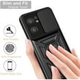 thumbnail image 3 of Sturdy Case for Oppo Reno7 Pro 5G with Slide Camera Window, Heavy Duty Military Grade Protection Phone Cover Built-in 360°Rotate Ring Stand for Oppo Reno7 Pro 5G SJ Green, 3 of 9