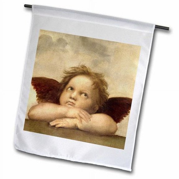3dRose, Raphael – Angel Left, 18 x 27 inch Garden Flag