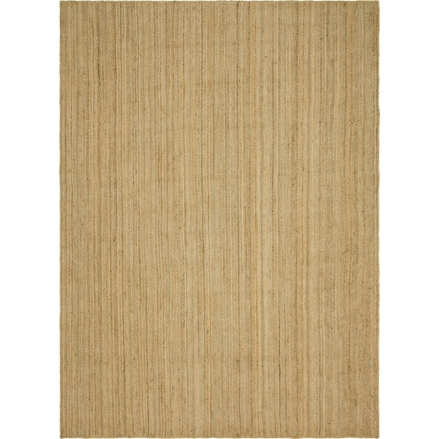 Unique Loom Braided Jute Collection Hand Woven Natural Fibers Natural/Beige Area Rug (10' 0 x 14' 0)