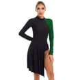 thumbnail image 2 of Alvivi Women's Formal Dance Leotard Dress Cutout Ice Skating Dance Stage Performance Costume Green M, 2 of 7