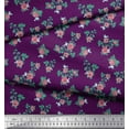 thumbnail image 2 of Soimoi Tissu en Coton Canard Feuilles & Roses Imprimés Floraux au Mètre 42 Pouces de Large, 2 of 3