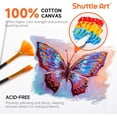 thumbnail image 3 of Shuttle Art Painting Canvas Panel, 52 Multi Pack, 5x5, 6x6, 8x8, 10x10 inch (13 PCS of Each), 100% Cotton Art Canvas Board Primed White, Blank Canvas, 3 of 6