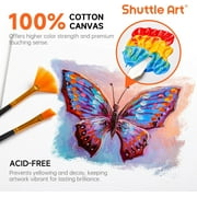 Shuttle Art Painting Canvas Panel, 52 Multi Pack, 5x5, 6x6, 8x8, 10x10 inch (13 PCS of Each), 100% Cotton Art Canvas Board Primed White, Blank Canvas