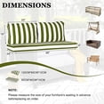 thumbnail image 5 of Outdoor Loveseat Cushion Set, 48 x 24 inch, Water Repellent Patio Furniture Cushions Replacement with Removable Cover( Grass Green), 5 of 8