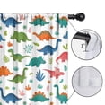thumbnail image 4 of Blackout Kids Curtains,White Colorful Dinosaur Plant Pattern Childrens Insulated Curtains Set Of 2,Bedroom Essentials,Toddler Room Decor 42"x63", 4 of 5