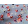 thumbnail image 4 of oneOone Cotton Cambric Dusty Blue Fabric Flower & Leaves Watercolor Sewing Fabric By The Yard Print Diy Clothing Sewing 56 Inche Wide, 4 of 4