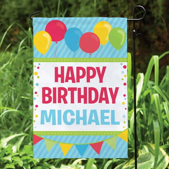 Personalized Garden Flag, Primary Colors