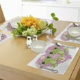 thumbnail image 4 of Ambesonne Cartoon Place Mats Set of 4, Heart in Love Flowers, Standard Size, Dried Rose Lime Green, 4 of 6