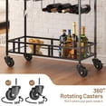 thumbnail image 2 of Garvee 2 Tier Rolling Wine Bar Cart for Home with Mirrored Shelves, Wine Racks, Glass Holder, Compact Design, and Ideal for Dining Room Living Room Party, 2 of 7