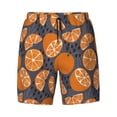 thumbnail image 4 of Lsque Mens Swim Trunks Various Oranges Pattern - Bathing Suit Compression Liner - Beach Swim Shorts Swimwear - (S-3XL) - Stretch Quick Dry -Small, 4 of 9