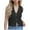 Black, variant on AherBiu Sweater Tops for Women Cropped Button Deep V Neck Sleeveless Cropped Knitted Cardigan Vests