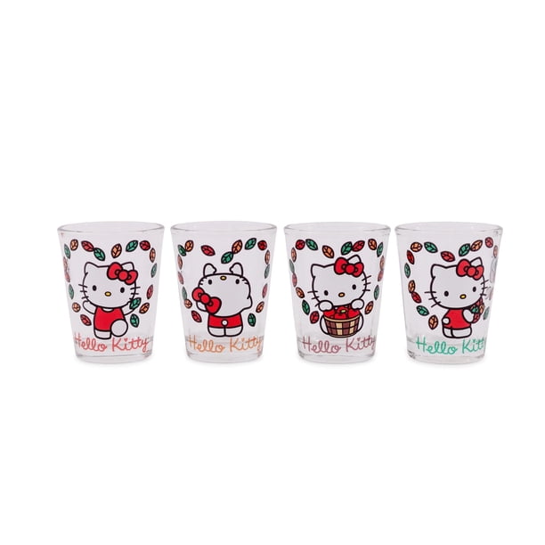 Set de minivasos Sanrio Hello Kitty Love Fall, 60 ml, 4 unidades