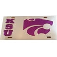 thumbnail image 1 of Kansas State Silver Purple Laser Cut License Plate, 1 of 1