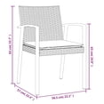 thumbnail image 4 of vidaXL 9 Piece Garden Dining Set with Cushions Poly Rattan and Steel, 4 of 5