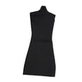 thumbnail image 3 of Vestido ajustado a escala 1/6, minivestido corto con cuello simulado, elegante vestido de verano en miniatura. negro, 3 of 7