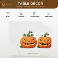 thumbnail image 3 of Cute Fade-Resistant Placemats for Cafe Coffee Table Office 6Pack 17.7" X 13" Durable Pumpkins Simple Placemats Heat-Resistant Washable Non-Slip Placemats, 3 of 5