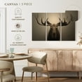thumbnail image 4 of Elephant Stock Moose Portrait Wall Art - Horizontal Multi Panel Canvas - Living Room Wall Decor - Animal Multi Panel - Brown And Beige Decor - 23" x 14", 4 of 4