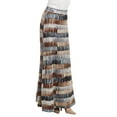 thumbnail image 2 of Made by Johnny Women's Printed Maxi Skirt with Waist Elastic Band XL BLACK_BROWN, 2 of 6