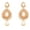 D494 Pearl, variant on by Touchstone Indian Bollywood Desire Contemporary Diamond Look White Rhinestone Designer Jewelry Chandelier Earrings In Antique Gold Tone For Women