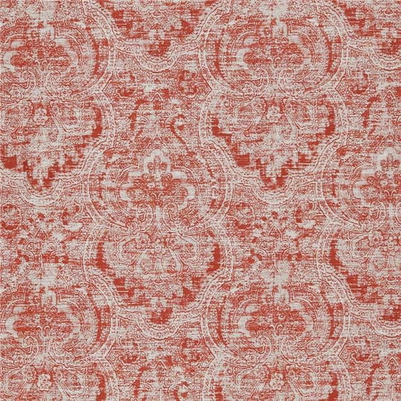 American Silk 21970 54 in. Heirloom Plain & Texture Design Silk Fabric Cloth, Paisley Tomato