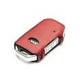 thumbnail image 3 of Vitodeco Genuine Leather Smart Key Fob Case Cover Protector with Leather Key Strap Compatible for 2019-2022 Kia Soul, Kia Seltos, Kia Telluride, Kia Forte (4-Button, Red）, 3 of 5