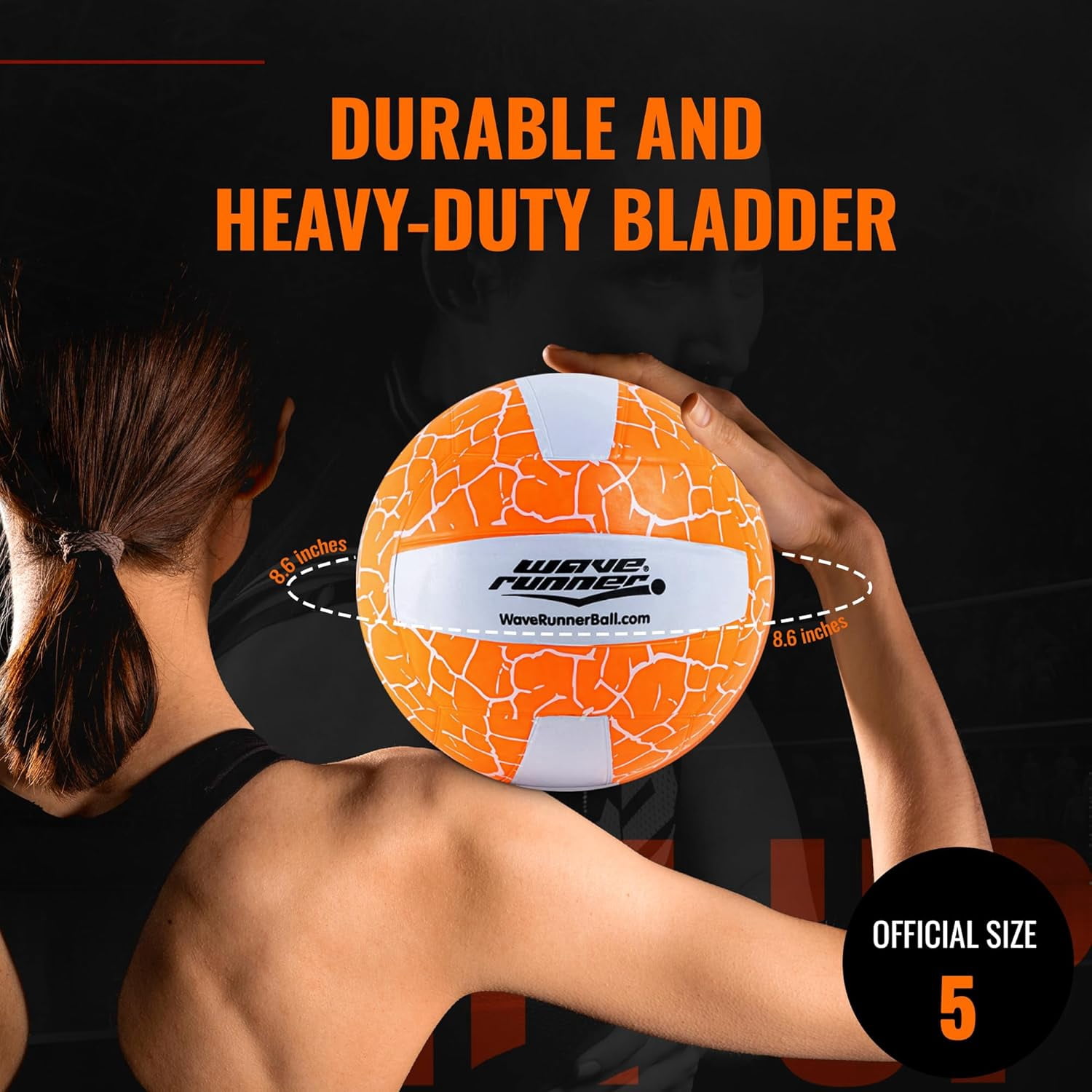 Wave Runner LED Light-Up Volleyball - Glow in The Dark, 10.35 in, Waterproof, Pump & Batteries Included, Great for Teens, Adults & Night Beach Games