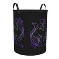 thumbnail image 2 of LNWH Laundry Basket, Colorful Koi Pattern Foldable Laundry Hamper With Handles Waterproof, Small, 2 of 8
