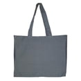 thumbnail image 2 of Extra Large Travel Day Tote Bag Heavy Duty Cotton Twill Zip Top Medium Gray, 2 of 2