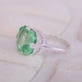 thumbnail image 5 of Solitaire Asscher Cut Green Sapphire Ring, 925 Sterling Silver Vintage Ring, Large Heavy Ring, Statement Ring, Gift For Her, 5 of 5