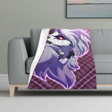 Helluva Boss Wolf-like Blanket Anti-pilling Flannel Throw Blanket Cozy Ultra-Soft Micro Fleece Sofa Blanket All Seasons Bed Blanket 32x48in