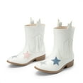 thumbnail image 2 of BURUDANI Girls Star Mid Calf Tassel Boots Cowgirl Cowboy Western Boots, 2 of 5