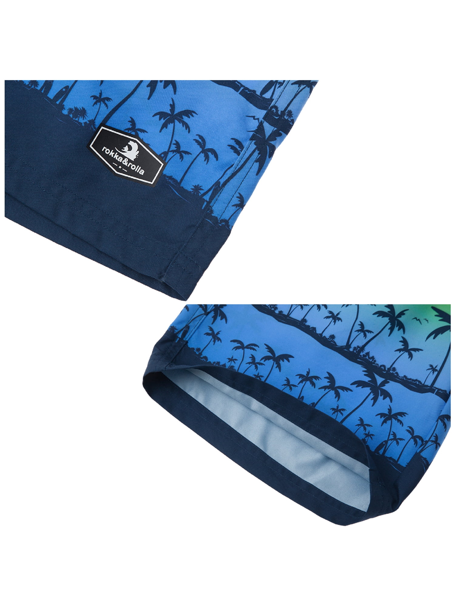 Rokka&Rolla Boys' Swim Trunks with Mesh Lining, UPF 50+ Sizes 4-18