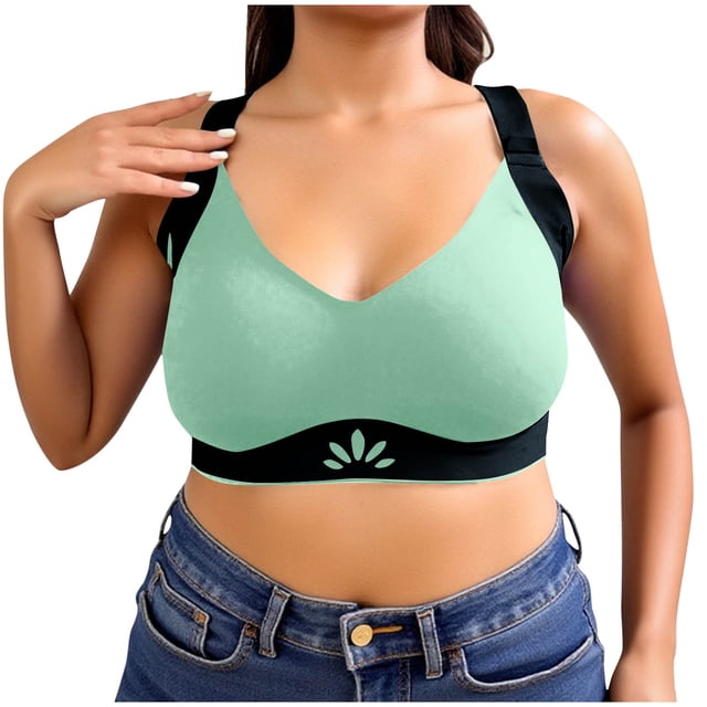 SDNall Women's Solid Color Seamless Backless Bras, Large Size Comfort Everyday Underwear with Mesh Detail