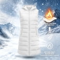thumbnail image 5 of Yutgune Women's Long Hooded Puffer Vest Zip Up Sleeveless Quilted Jacket with Zipper Pockets, 5 of 8