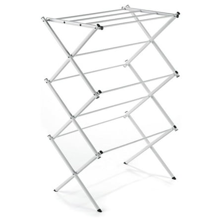 8311-90 Freestanding Accordion Clothes Drying Rack, 29" x 14.5" x 42", White