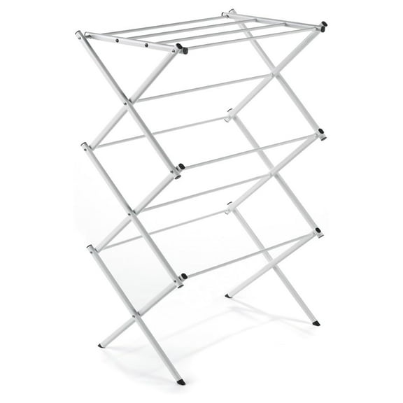 8311-90 Freestanding Accordion Clothes Drying Rack, 29" x 14.5" x 42", White