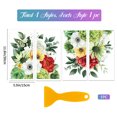 thumbnail image 2 of 1set 4pcs 4 styles Flower and Angel PVC Waterproof Decorative Stickers Self Adhesive Decals for Furniture Decoration Flower 300x150mm 1pc/style, 2 of 7