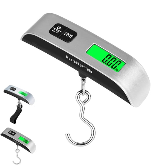 Portable Digital Luggage Scale Accurate Weighing, Luggage Weight Scale for Travel  with Backlit LCD Display, 110 Pounds, for Travel, Shipping & Everydaypact