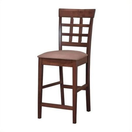 Coaster Company Lattice Back Counter Height Stool, Cappuccino and Tan