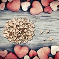 thumbnail image 3 of 200 Heart Shaped Wood Chips for DIY Craft Projects and Home, 3 of 8
