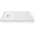 thumbnail image 3 of YUSAZENS 32x60 Inch Acrylic Shower Base with Slip-Resistant Textured Surface Stainless Steel Drainer Easy Assembly and Cleaning Modern White Shower Pan, 3 of 7