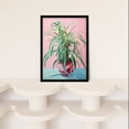 thumbnail image 4 of Spider Plant Lover Pink Green Blue Artwork Framed Wall Art Print A4, 4 of 5