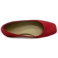 thumbnail image 6 of Ollio Women's Shoes Faux Suede Basic Slip On Comfort Square Toe Ballet Flat SF177, 6 of 6